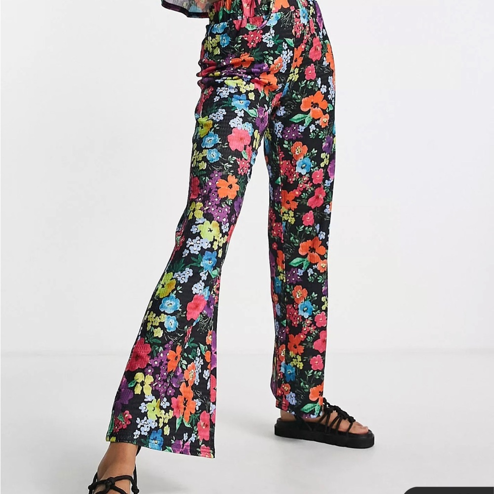 ASOS Annorlunda floral print pants
